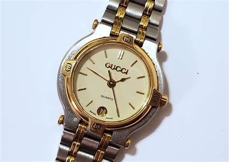 gucci vintage metal watch|vintage gucci watches for women's.